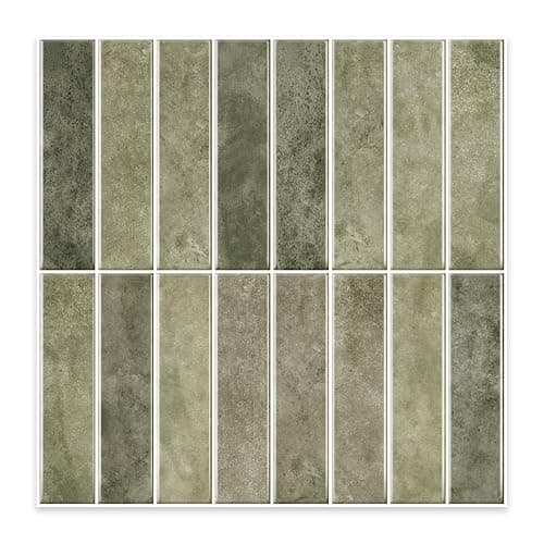 Alwayspon 10 Sheets 12x12inch Retro Green 3D Vinyl Backsplash Tiles, Self-Adhesive Peel and Stick Wall Tile Stickers Stick on Subway Tiles for Kitchen Bathroom Wall thumbnail 7