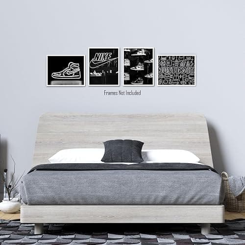 Generic Sneaker Posters (UNFRAMED 8 x 10 Set of 4) Hypebeast Wall Art Shoe Decor Sneakerhead Room Decor Air AJ Teen Boy Room Girl Room Wall Art Prints - Black and White Sneakers QUAD thumbnail 4