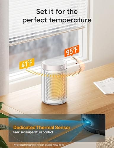 Dreo Space Heater, Portable Electric Heaters for Indoor Use with Thermostat and Remote, 2024 Upgraded, Digital Display, 12H Timer, 5 Mode, 1500W PTC Ceramic Fast Safety Heat for Office Bedroom Home thumbnail 5