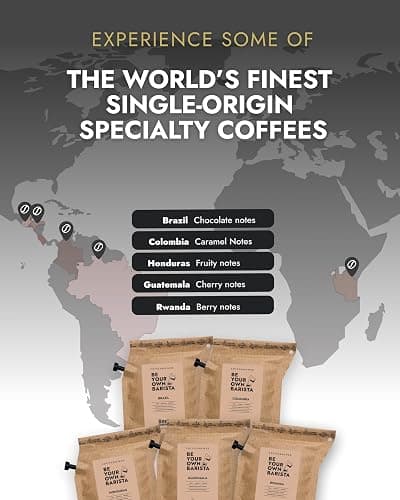 Original Gourmet Coffee Gift Set for Men & Women – 5 of the World’s Finest Single Estate Specialty & Organic Coffees | Brew & Enjoy Anytime, Anywhere | Hamper Style Letterbox Gift Idea for Him & Her thumbnail 3