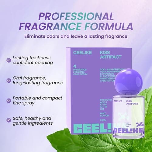 CEELIKE Oral Spray - Fresh Breath, Mint & Tangy Apple Cider Flavors, 20ml (Pack of 2) - Freshness for Daily Oral Care thumbnail 7