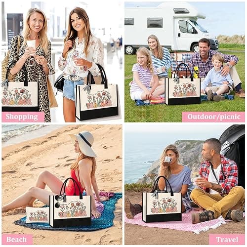 Canvas Tote Bag Makeup Bag for Women - Personalized Teacher Appreciation Gifts thumbnail 5