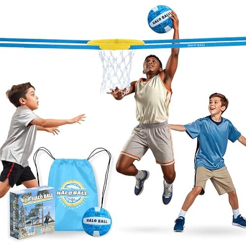 HALO BALL Portable Basketball Hoop with Adjustable Height - Play Floating Outdoor Yard Game at Beach, Lawn, Backyard, Pool, Grass - New Sport for Boys, Girls, Family thumbnail 2