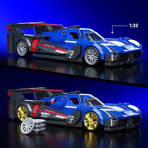Mattel Brick Shop Hot Wheels Speed Series Building Set, Cadillac Project GTP Hypercar with 236 Pieces, Realistic Details and Custom Decals, Adult Collectors and Kids Ages 10+ thumbnail 3