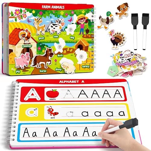 Coogam Montessori Preschool Learning Activities for Toddler Girls Age 3-5, Busy Book with Tracing & Handwriting Practice, Educational Autism Sensory Travel Toys for Girls Birthday Gifts - Image 1