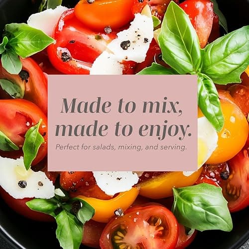 COOK WITH COLOR Mixing Bowls with Lids - 12 Piece Plastic Nesting Bowls Set includes 6 Prep Bowls and 6 Lids, Diamond Design - Microwave Safe, Pink thumbnail 8