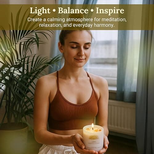 Healing Crystal Candles Gift Set for Women, 3 Pack Aromatherapy Soy Candles with Real Amethyst Amazonite Sunstone, Lavender Jasmine Coastal Breeze Scented Candles, Meditation Chakra Energy - 3.5oz thumbnail 7