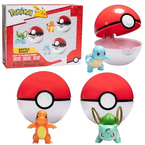 Pokemon Clip ‘N’ Go Multipack - Includes Three 2-Inch Battle Figures and Three Poké Ball Accessories - Image 1
