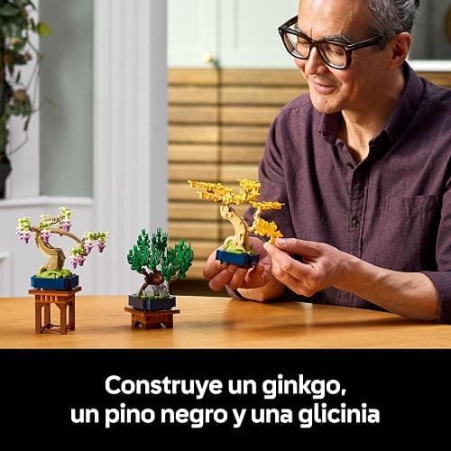 LEGO Botanicals Mini Bonsai Trees - Gingko, Black Pine & Wisteria Artificial Plants with Display Stands - DIY Home Decor Model Kit - Gift for Adults - 10373 thumbnail 5