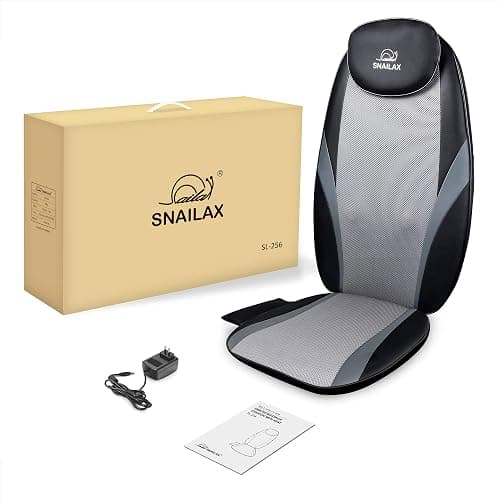 Snailax Shiatsu Back Massager with Heat Massage Chair Pad Kneading Back Massager for Pain Relief Deep Tissue Chair Massage Pad for Office Home, Gifts for Dad,Mom thumbnail 8