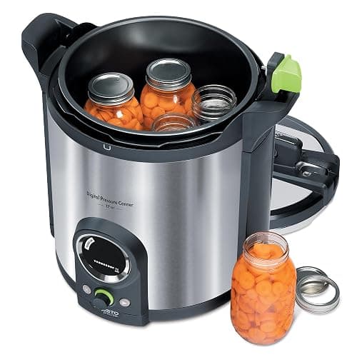 Presto 02152 17-Quart Digital Pressure Canner - Digital Display, Waterbath Capable, 10 Built-In Safety Features, Recipe Book, Stainless Steel thumbnail 4