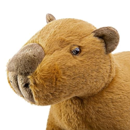 Capybara Plush Toy - Lifelike Rodent 13” Capybara Stuffed Animals, Soft Wild Animals Crawling Capybara Unique Plushie Toys Model Dolls Collection for Kids thumbnail 7
