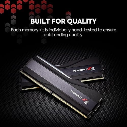 G.SKILL Trident Z5 RGB Series DDR5 RAM (Intel XMP 3.0) 32GB (2x16GB) 6400MT/s CL32-39-39-102 1.40V Desktop Computer Memory U-DIMM - Matte Black (F5-6400J3239G16GA2-TZ5RK) thumbnail 5