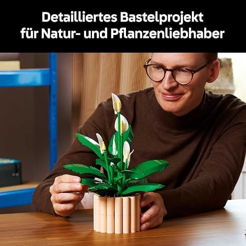 LEGO Botanicals Friedenslilie - Set mit Kunstpflanze für Erwachsene - mit künstlicher weißer Blüten und Knospen für DIY Deko - Geschenkidee für Frauen - 11504 thumbnail 5