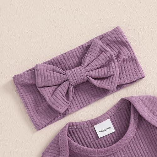allshope Infant Baby Girl Fall Outfit Sweatshirt Romper Little Sister Lil Sis Long Sleeve Jumpsuit Newborn Clothes thumbnail 4