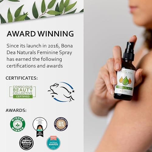 Bona Dea Naturals’ “The Original” All Natural Feminine Deodorant | Intimate Yoni Oil Relief for Vaginal Itch, Odor, & Dryness | 4oz Dropper Bottle Refill thumbnail 3