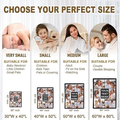 Yofair Ships Next Day, Custom Blanket with Picture Wedding Anniversary Valentines Day Gifts for Him Her Personalized Photo Blankets I Love You Couple Gift for Women Boyfriend Girlfriend Wife Husband thumbnail 6