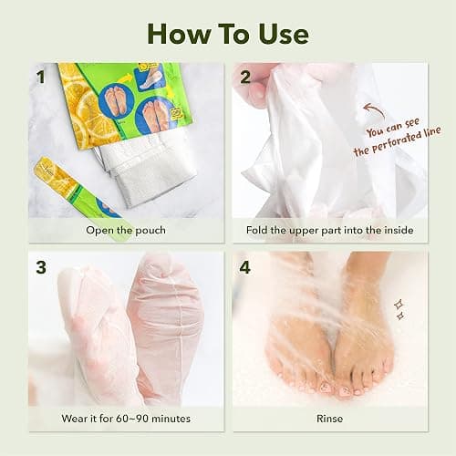 Purederm Shiny & Soft Foot Peeling Mask (3 pack) - For smooth and moist baby skin with Exfoliating peel off Calluses, Dry Skin, Cracked Heels - Men and Women thumbnail 6