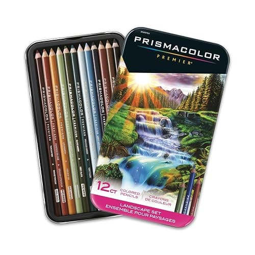 Prismacolor Premier Colored Pencils, Soft Core, Landscape Set, 12 Count - Adult Coloring, Arts & Crafts - Image 1