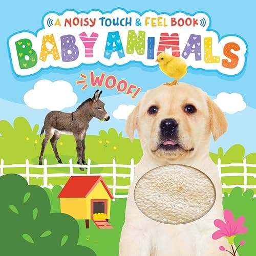 Little Hippo Books Baby Animals - A Noisy Touch and Feel Sensory Book Featuring Farm Sounds - Image 1