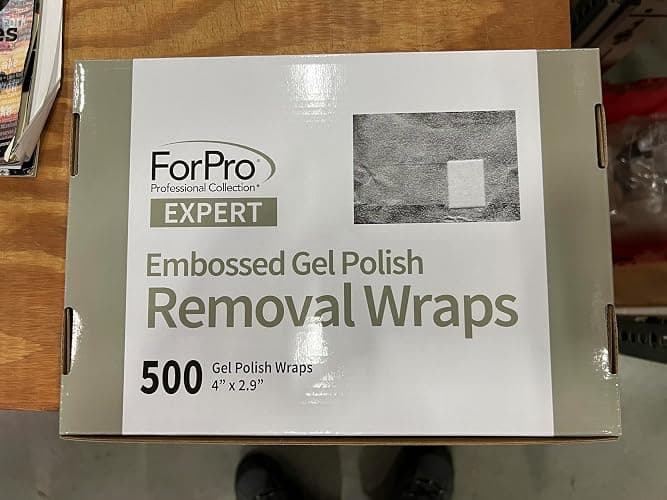 ForPro Professional Collection Expert Embossed Gel Polish Removal Wraps, Pre-Cut with Cotton Pad, Remove Gel Polish, Acrylics, & Nail Art, 4" L x 2.9" W, 500-Count thumbnail 9