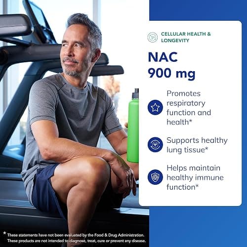 Pure Encapsulations NAC 900 mg - N-Acetyl Cysteine Amino Acid Supplement for Lung & Immune Support, Liver & Antioxidants* - 120 Capsules thumbnail 3