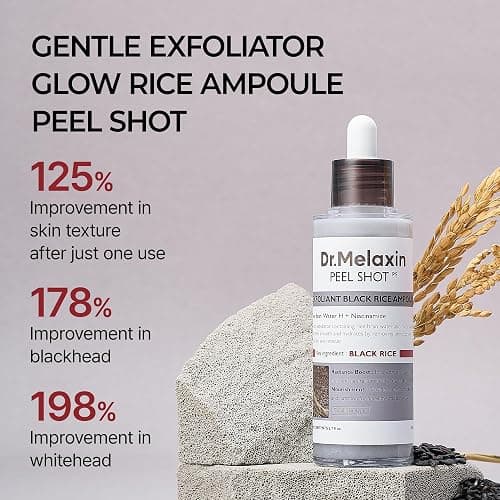 Dr.Melaxin Peel Shot Glow Rice Peeling Ampoule 80ml Daily Soft Exfoliating Face and Body Scrub Dead Skin Cells Remover for All Skin Types korean skin care thumbnail 2