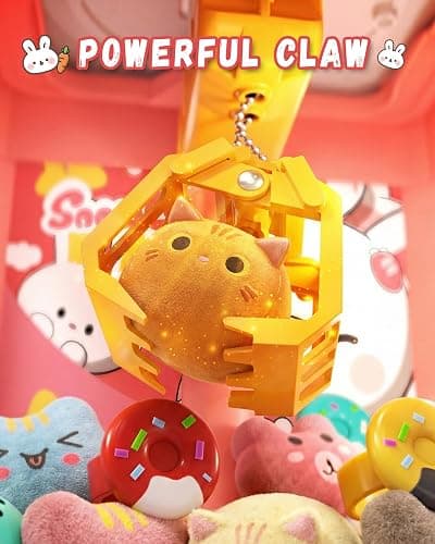 Jovow Claw Machine for Kids Girls with Coin-Operated(Rabbit) | Volume Control Music, Electronic Prize Dispenser with 30 Plush & DIY Egg, Party Birthday Gift for Girls Ages 3-8 thumbnail 3