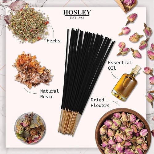 Hosley 480-Pack Assorted Incense Sticks, 12 Scents Incl. Nag Champa, Lavender, Dragon’s Blood, Grab Bag, Ideal for Meditation, Aromatherapy, Home, Gifts thumbnail 5