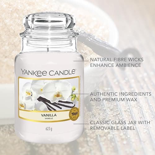 Yankee Candle Duftkerze im Glas (groß) | Vanilla | Kerze mit langer Brenndauer bis zu 150 Stunden | Perfekte Geschenke für Frauen thumbnail 6