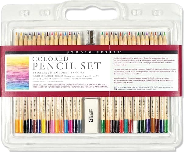PETER PAUPER PRESS Studio Series Colored Pencil Set (Set of 30) - Image 1
