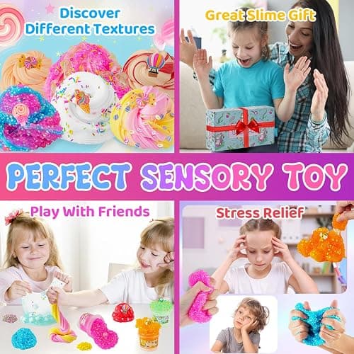 Slime Variety Pack Different Textures, 8 x 100ml Slimes Kit Include Cloud, Clear, Butter Slime, Slimes Party Favors for Kids, Birthday Easter Halloween Boys & Girls Gift thumbnail 5