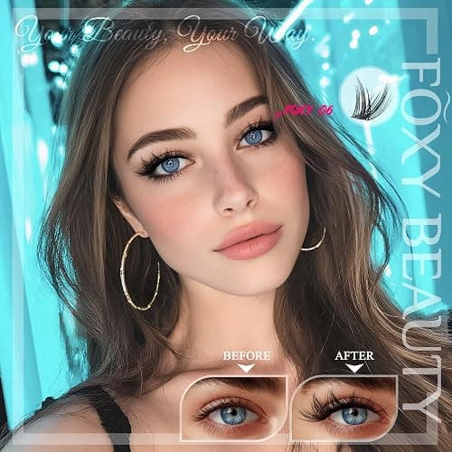 Vasa Muse Premium Lash Clusters Kit - 10-16mm Wispy Natural & Fairy Spiky WideSpan Individual Eyelash Clusters 0.05mm Ultra-thin Invisible band Eyelash Extension Kit with Bond Seal for Starter DIY thumbnail 10