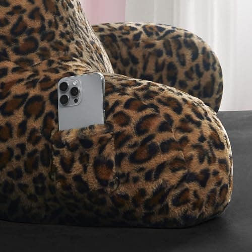 Juicy Couture fuzzy leopard backrest pillow thumbnail 7
