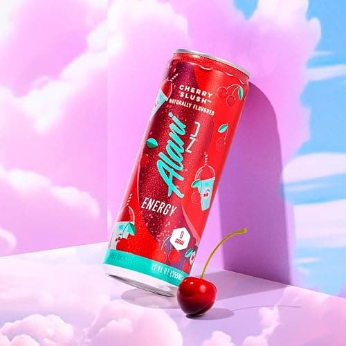 Alani Nu CHERRY SLUSH, Sugar Free, Low Calorie Energy Drinks, 200mg Caffeine, Biotin, B Vitamins, Zero Sugar, 10 Calories, 12 Fl Oz Cans, 24 Pack thumbnail 7