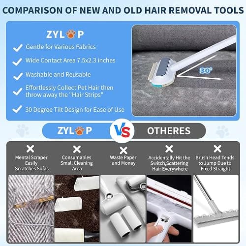 Multifunctional Pet Hair Remover for Furniture - 23.2 Inch, Reusable, Washable Effective Lint Cleaner Removal Tool for Dog and Cat Hair, Gentle on Couch, Carpet, Bedding, Clothes thumbnail 6
