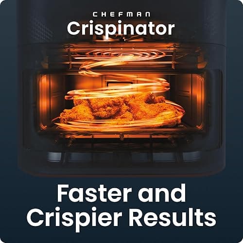 Chefman Crispinator Air Fryer 6-in-1 with 8 Qt capacity, 450°F Max Temp with TurboFry Pro Technology for Fast and Even Results, Viewing Window, Nonstick Ceramic Basket thumbnail 4
