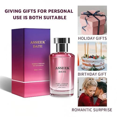 ASSEEK Luxury Perfume for Women, 80ml / 2.82 fl oz, Upgraded Long-Lasting Pistachio Vanilla Fragrance, Creamy Sweet Floral Scent with Almond & Jasmine Notes, Suitable for dates, parties, or as a gift. thumbnail 8