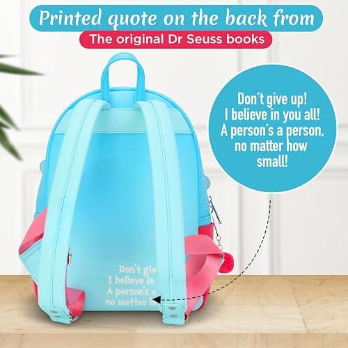 Loungefly Dr Seuss Horton Hears A Who Floral Elephant Double Strap Shoulder Bag Mini Backpack thumbnail 3