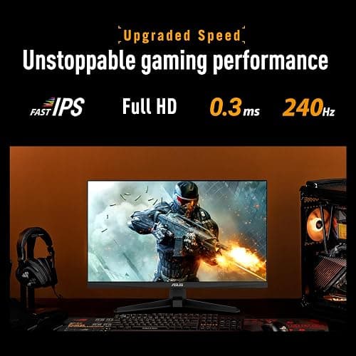ASUS TUF Gaming Series 5 24.5” 1080P Monitor (VG259QM5A) – Full HD, Fast-IPS, 240Hz, 0.3ms, G-SYNC Compatible, FreeSync Premium, 99% sRGB, DisplayWidget, Gaming AI, 3 yr Warranty thumbnail 3