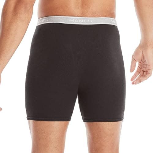 Hanes Boxer Briefs, Cool Dri Moisture-Wicking Underwear, Cotton No-Ride-up for Men, Multi-Packs Available thumbnail 5