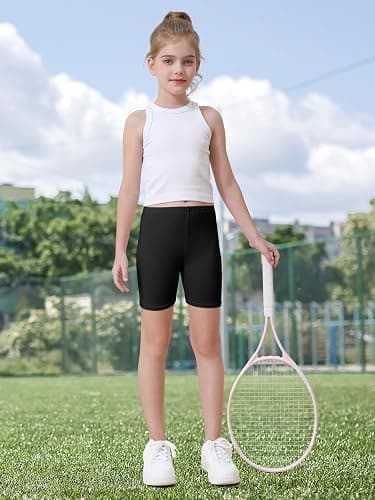 Resinta 6 Pack Girls Bike Shorts Under Dress Dance Cartwheel Shorts for Toddler Kids Summer Clothes Multicolor thumbnail 6