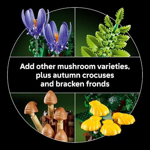 LEGO Botanicals Woodland Mushrooms - Building Set for Adults, Ages 18+ - Mushroom Decor for Home Office or Desk - Gifts for Women & Men - Craft Activity - 11505 thumbnail 5