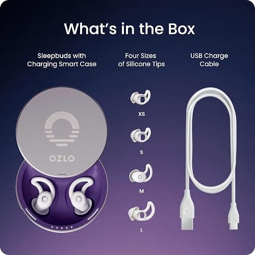 Ozlo Sleepbuds® | Comfortable Side Sleeper Headphones | Up to 10 Hours of Bluetooth LE Streaming | Science-Backed Sleep Sounds | Snore Blocking Comfortable Earbuds thumbnail 9