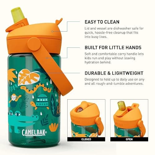 CamelBak Thrive Flip Straw Kids Bite Valve Tritan Renew Water Bottle 14oz thumbnail 3