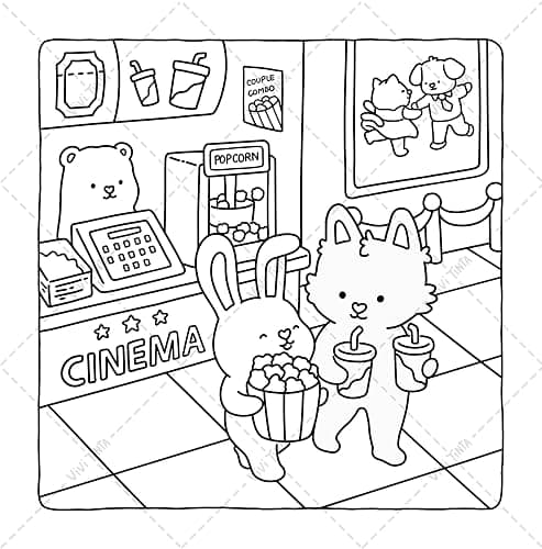 Sweetheart: Coloring Book for Adults & Teens Featuring Adorable Animals Valentines thumbnail 9