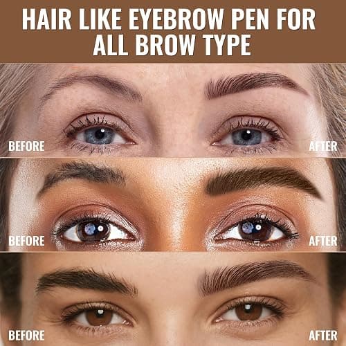 iMethod Eyebrow Pen - Eyebrow Pencil,2-in-1 Eyeliner Dual-Ended Microblading Eyebrow Pencil Long Lasting Waterproof Hair-Like Brow Pencil,with Eyebrow Brush,Eyebrow Pencils for Women,BlackBrown thumbnail 5