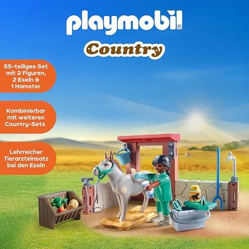 PLAYMOBIL | Country | Tierarzteinsatz bei den Eseln |Spielzeug für Kinder ab 4 Jahren | 71471 thumbnail 3