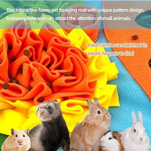 Rabbit Hay Feeder Bunny Foraging Mat Interactive Pet Foraging Toy for Bunny Guinea Pig Chinchillas Hamster Ferrets Small Animals thumbnail 5