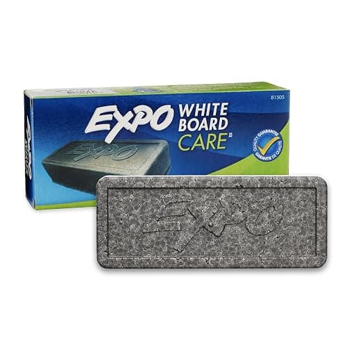 EXPO Dry Erase, Soft Pile Block Whiteboard Eraser, 5-1/8 in. x 1-1/2 in. - 1 Pack - Image 1